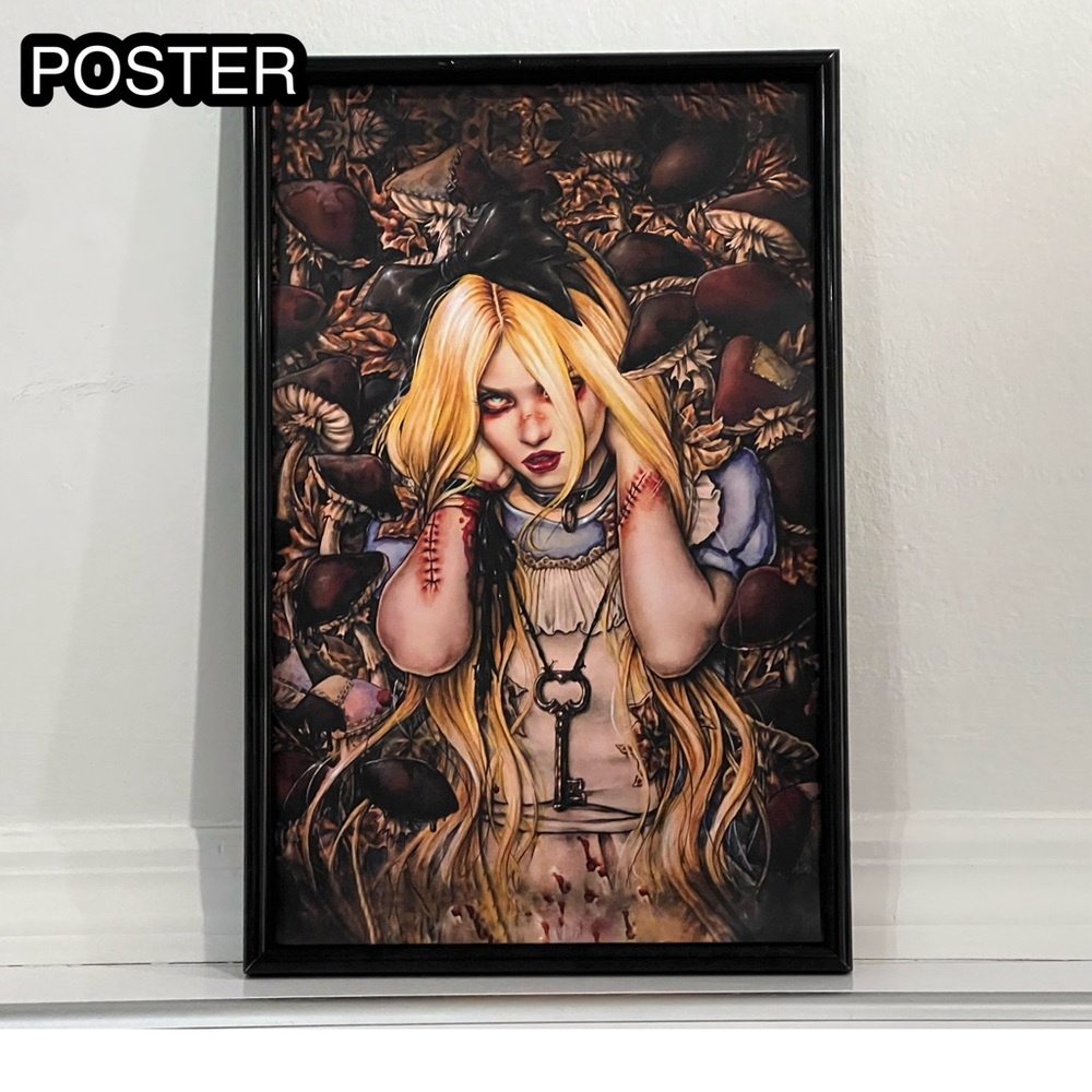 Alice In Wonderland Gothic Art Poster